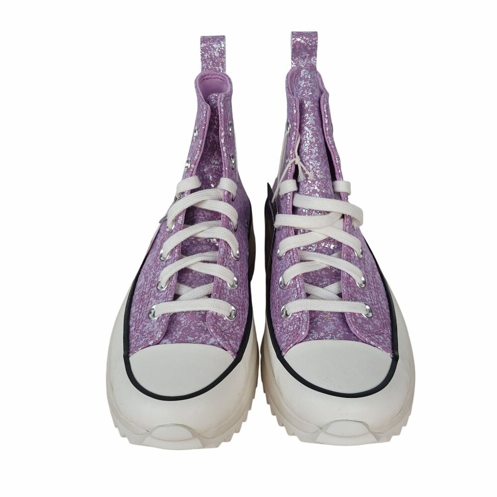 ✨Converse Run Star Hike Platform Hi 9 Women Shoes Sneaker Glitter Purple A10096C - Picture 4 of 9